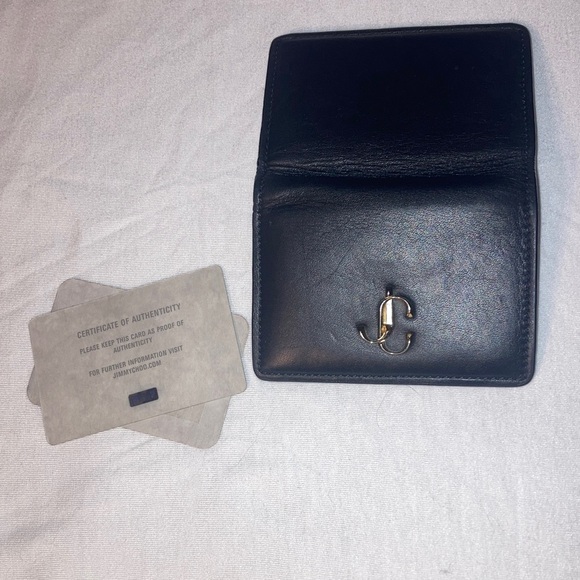 Jimmy Choo Other - Jimmy Choo Black Leather Wallet comes with COA